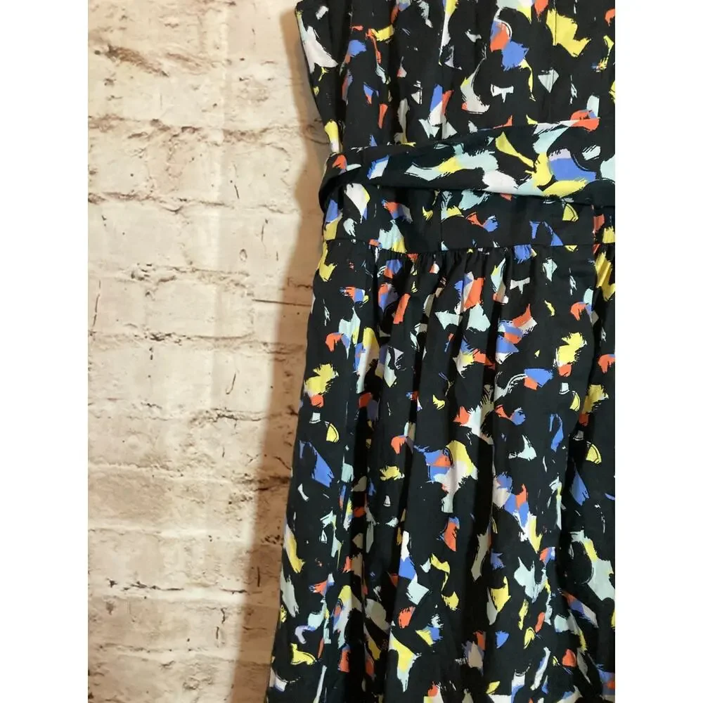 Jason Wu Shirt Dress Womens XS Black Speckled Full Button Front Belted Artsy - Picture 6 of 14